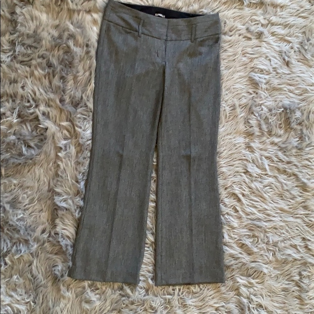 Gray and black pant